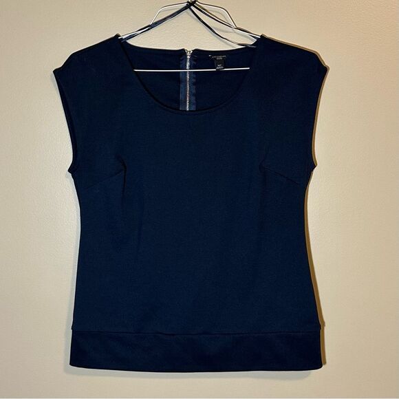 Ann Taylor Sleeveless Top Dark Navy Blue Size MP - Picture 1 of 4